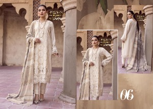 Pakistani <b>Ladies</b> Salwar Kameez Winter Suits High Quality Jacquard Modern Ethnic Model Genuine Leather Fancy for Adults Indian - Product Image 2
