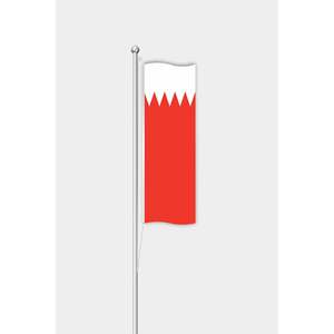 Drapeau vertical numérique en aluminium pour extérieur, drapeau de Bahreïn, pour affichage automobile et assurance, avec polyester soyeux et plastique - Product Image 1