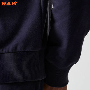 Sweat-shirt unisexe confortable à manches longues en coton mélangé Pull à capuche basique de couleur unie avec poche Top décontracté - Product Image 4