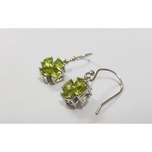 Pendientes de Cristal de Peridoto Natural para Mujer Shah Gems, Plata de Ley 925 - Product Image 3