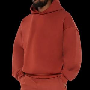 Vêtements personnalisés de grande taille vierge de haute qualité pour hommes Pull-over à capuche en coton lourd - Product Image 5