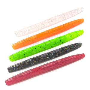 Água Doce Rocha Pilha Pesca 105mm 6.3g Isca Macia Isca De Plástico Worm Lure Pesca Silicone Worm Flutuante Macio Worm Lure para Bass Trout - Product Image 4