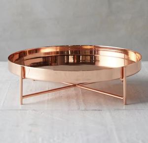 Vente en gros de plateau de rangement en cuivre plateau multi-usages pour cadeau de Noël plateau pour dîner décorations de maison décorations de mariage plateau pour bijoux de salon - Product Image 3