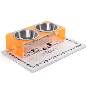 Station d'alimentation pour animaux de compagnie à double bol en acrylique, portable, étanche, grande capacité, pour chats, chiens, petits animaux, moderne, élégante, pour l'intérieur - Product Image 3