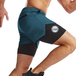 Pantalones cortos de entrenamiento para gimnasio para hombre, pantalones cortos ligeros de baloncesto para correr de secado rápido con bolsillos con cremallera - Product Image 4