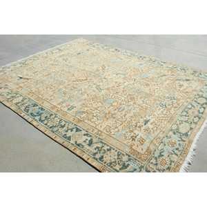 Tapis turc vintage de 7,5 x 10,2 pieds, tapis surdimensionné, tapis persan brun - Product Image 4