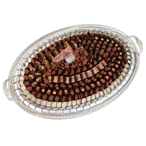 Plateau à chocolat rond en métal plaqué argent de la meilleure qualité - Product Image 5