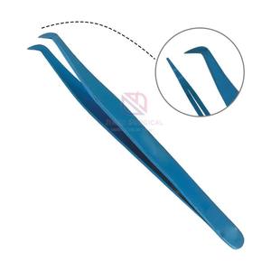 Pinces à épiler en acier inoxydable de couleur unie |   Pinces de précision de haute qualité pour les extensions de cils, professionnels de la beauté - JIMED - Product Image 2