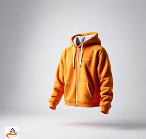 Sweat à capuche surdimensionné unisexe Heavy 350 GSM Fleece Windproof and Breathable Soft and Comfortable Winter Solid Pattern Hooded - Product Image 2