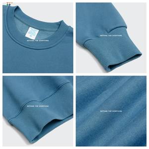 Peso pesado 350gsm 51% algodón Cuello grueso Sudadera Cuello redondo Oversized Drop Shoulder Hoodie Marca de moda Sudaderas con capucha - Product Image 3