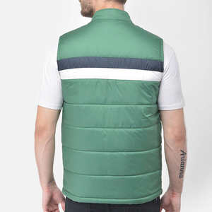 เสื้อกั๊กขนเป็ดน้ำหนักเบาสำหรับผู้ชายเสื้อแขนกุดบุผ้าให้ความอบอุ่นสำหรับฤดูหนาวออกแบบได้ตามต้องการ - Product Image 3