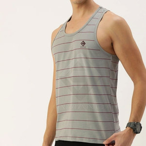Camiseta sin Mangas Casual para Hombre, Tejida, Transpirable, de Color Sólido, Personalizable, de Secado Rápido, Poliéster/Algodón, Venta al Por Mayor, Nueva Llegada 2025 - Product Image 3