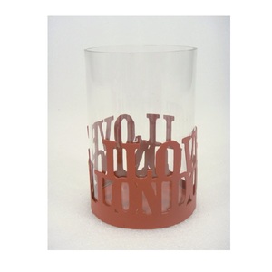 <b>Red</b> Painted Metal With Glass Hurricanes <b>Candle</b> Holder for Home Decorative Wedding Party Christmas Lighting Table Top Decor Use - Product Image 3