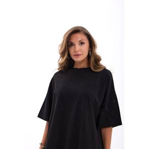 T-shirt grande taille 7169 en tissu jersey, couleur Siyah - Product Image 3
