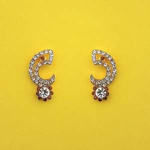 Kriaa ต่างหูระย้าหินออสเตรียสีขาวและน้ำตาลต่างหูแฟชั่น1313847F - Product Image 1