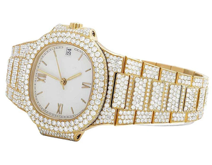 Reloj de lujo para hombre Iced Out Moissanite Diamond Watch Bust Down Watch Hip Hop Watch Solid Real Gold para hombre - Product Image 4