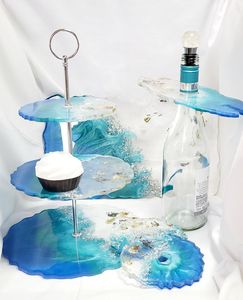 OFTEN RELATED DISPLAY HANDMADE DIY 3 Tier Round Shape Fruit Tray Epoxy <b>Mold</b> Tea Tray Table <b>Silicone</b> <b>Mold</b> for <b>Resin</b> - Product Image 6