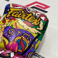 Guantes de Boxeo Fairtex, Totalmente Personalizados, Nuevo Diseño Impreso, Profesionales de Muay Thai, Cuero Genuino de Vaca, Acolchado Multicapa