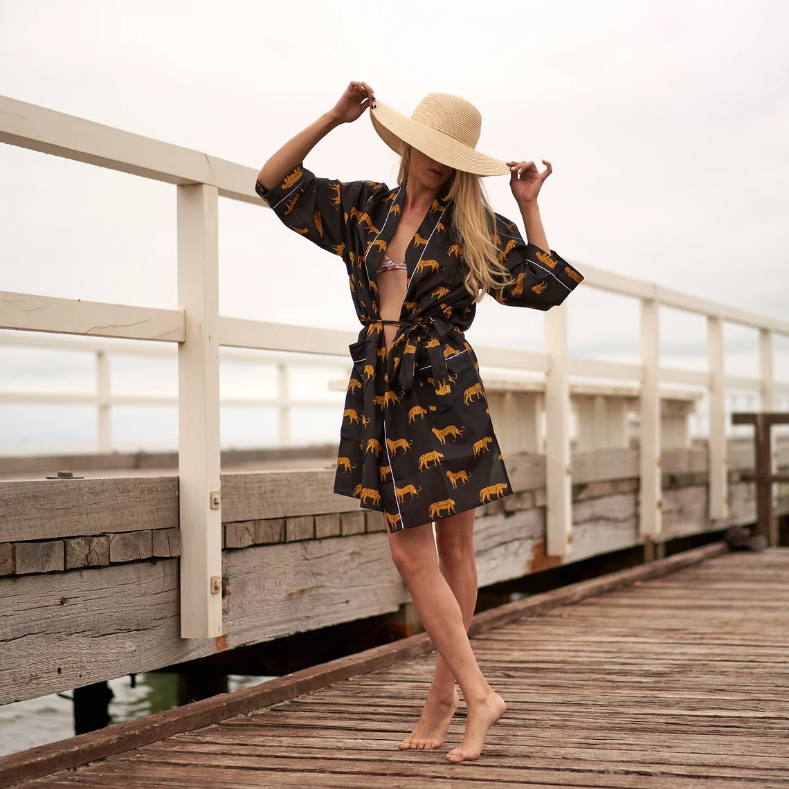 Groothandel En Fabrikant Katoenen Kimono Gewaad Bedrukte Gewaden Voor Dames Kamerjas Plus Size Gewaad Strandbedekking Loungekleding