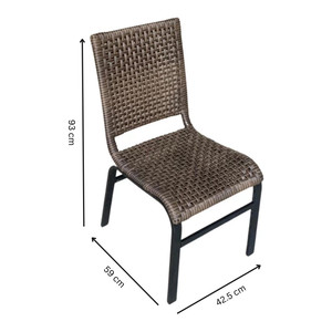 Bộ bàn ăn khung kim loại tiết kiệm không gian BeNK bán chạy, gồm 4 ghế, phong cách nội thất hiện đại - Product Image 3