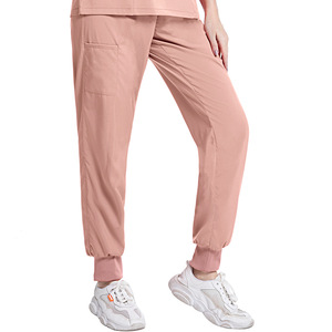 Ensemble de pantalons de travail unisexe, coupe slim, professionnels, en spandex, séchage rapide, respirants, confortables, avec taille côtelée droite, style jogger - Product Image 4