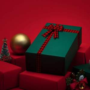 25 Yard X 2 rotoli di nastro di iuta Plaid di bufalo di Natale 50 iarde totale decorazioni natalizie Festive materiale - Product Image 5