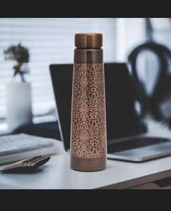 Botellas de agua para bebidas martilladas de cobre personalizables para beber directamente para acampar, con logotipo y embalaje - Product Image 5