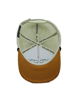 A-Frame coyote หมวกทรักเกอร์สีน้ำตาล5แผงหมวกแก๊ปสำหรับใส่ในเวียดนามพร้อมเชือกปักโลโก้ตามสั่ง - Product Image 3