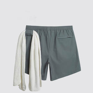 Short de sport pour homme avec logo personnalisé Short de sport écologique et uni pour la plage Pantalon en maille d'été Short de bain de plage décontracté - Product Image 2