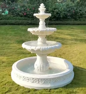 Fontaine murale en granit de vente chaude avec construction durable et conception en pierre naturelle pour la décoration de jardin - Product Image 1