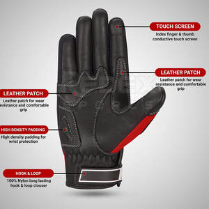 Guantes de Motociclismo Unisex de Alta Calidad Personalizados 2025, con Protección Completa para los Dedos, de Cuero Resistente al Desgaste, para Ciclismo - Product Image 3