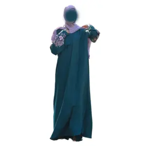 女の子のための卸売新着女性カジュアルベストプライスエレガントな女性プラスサイズの女性長袖イスラム教徒のドレスアバヤジュバ