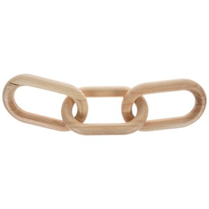 Arte indio de Lametierartz, escultura de eslabones de cadena decorativa de madera de pino, 3 cadenas ovaladas, amor, decoración del hogar, tasas económicas pulidas - Product Image 4