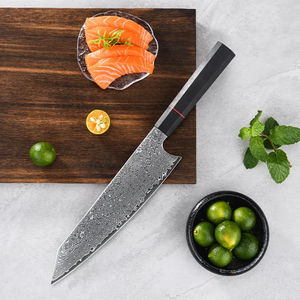 Cuchillo de Cocina Kiritsuke Japonés Premium de Acero Damasco de 67 Capas, Acero al Carbono para Cortar Alimentos, Mango Octagonal G10 - Product Image 2
