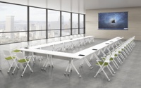 Uispair – mobilier de salle de conférence, table pliante, table de conférence, table de réunion, table de bureau, table moderne en bois réglable