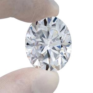 Natural <b>Moissanite</b> <b>Loose</b> Gemstone Oval Cut 3 Carat Clear with Iridescent Effect for Jewelry Making and Jewelry Setting - Product Image 1