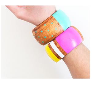 Bracelet en résine en bois de conception de haute qualité pour les ensembles de bracelets en Lucite en bois d'Inde pour femmes - Product Image 5