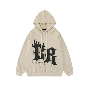 Vente en gros Streetwear Hip Hop de haute qualité respirant French Terry Pullover Puff Printing Hoodies - Product Image 6