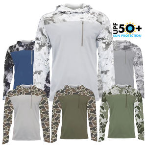 Camiseta de Pesca de Manga Larga con Protección UV UPF 50+, Secado Rápido, Camuflaje, Personalizada, Profesional, Transpirable, con Capucha - Product Image 1