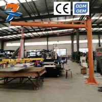 Nouvelle grue à flèche monopoutre OEM à faible bruit avec palan électrique, marque QRM, en acier au carbone, AC/Pneumatique, pour la manutention de petits matériaux