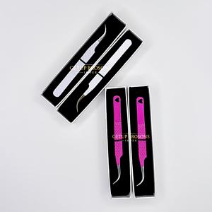 Meilleure pince à épiler de précision pour cils GETUP BROSONS IMPEX GBI-EET - Rose vif/blanc - Acier inoxydable avec revêtement en poudre - Pointe lisse - Product Image 4