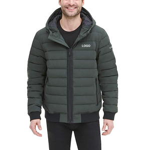 Veste matelassée d'hiver décontractée pour hommes, bombardier coupe-vent à manches longues avec vêtements d'extérieur remplis de poly, style formel Haus Industries - Product Image 1