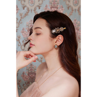[melabianca] Eterno Banana Pin L MH23043 Pinces à cheveux multifonctions élégantes en cristal pour femmes, pour un style quotidien décontracté
