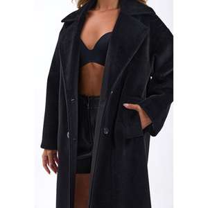 Abrigo Tejido de Otoño en Negro 6114 COAT - Product Image 3