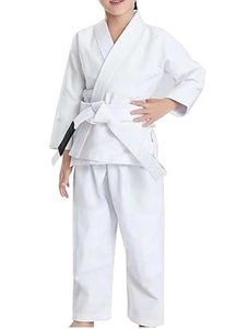 Venta al por mayor niños niñas trajes de Karate Gi Karate traje artes marciales uniforme Taekwondo Jiu Jitsu alta calidad lucha uniforme transpirable - Product Image 3