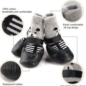 4 pièces imperméable antidérapant Chihuahua coton caoutchouc chien pluie neige <span class=keywords><strong>bottes</strong></span> chaussettes chaussures pantoufles - Product Image 5