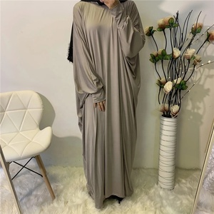 2023 femmes XXL lin mousseline de soie caftan robe dubaï Abaya manches longues Hijab Compatible décontracté Style islamique turc musulman - Product Image 2