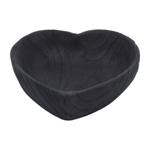 Heart SHape WOoden Bowl in Black Finished Excellent Quality Black Serving Bowl Home Decoration Wholesale Exporter Worldwide - Product Image 2