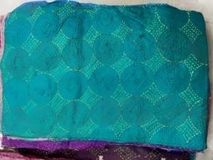 Point rond en soie de qualité supérieure Dupatta pour femmes étole en soie douce fabriquée à la main conception personnalisée pour une tenue de fête - Product Image 3