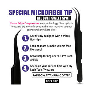 Pinzas de pestañas de acero inoxidable antiestáticas para extensiones de pestañas de aislamiento de volumen Herramienta de calidad premium para uso profesional - Product Image 2